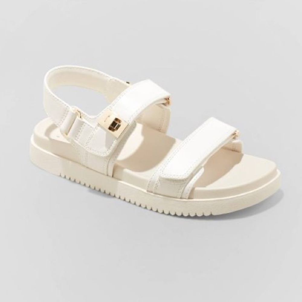 🧡 A New Day Jonie Ankle Strap Footbed Sandals Target Off-White